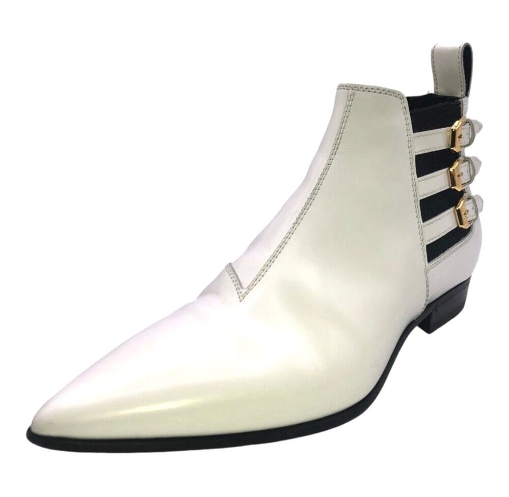 Rare Gucci Cordovan Lux Triple Strap Archive Boots White EU 36 US 6